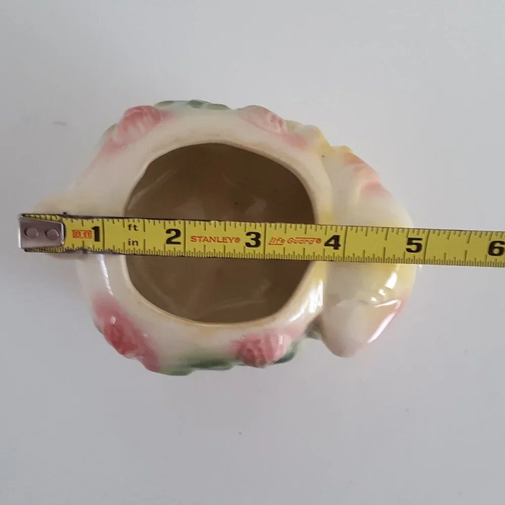 Vintage Ceramic Sleeping Pig Planter Small